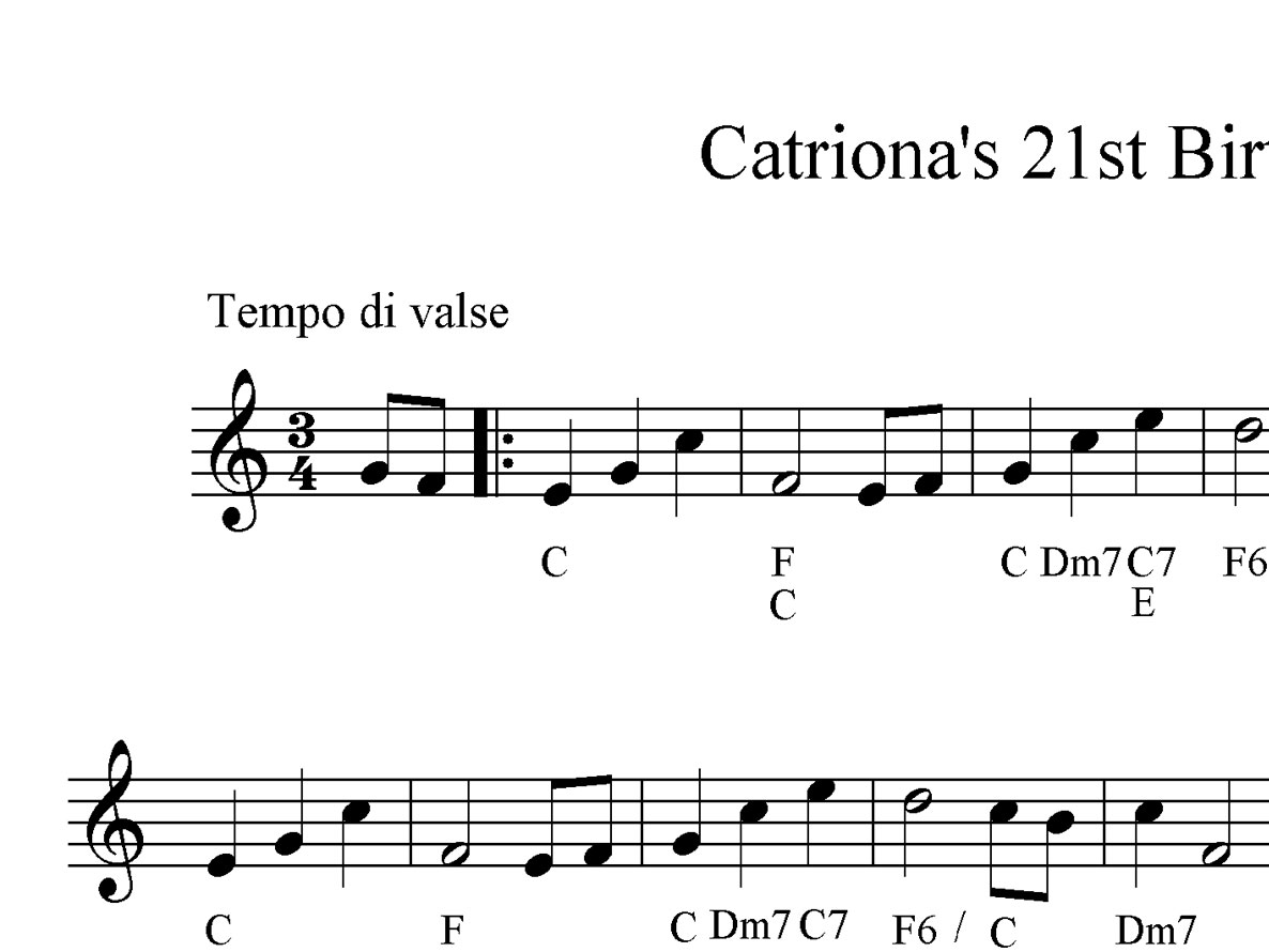 Catriona's 21st Birthday Waltz